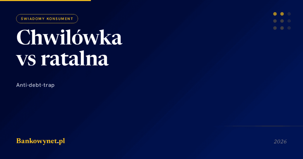 Chwilówka czy ratalna 2026 — kiedy NIE warto wziąć żadnej (anti-debt-trap)
