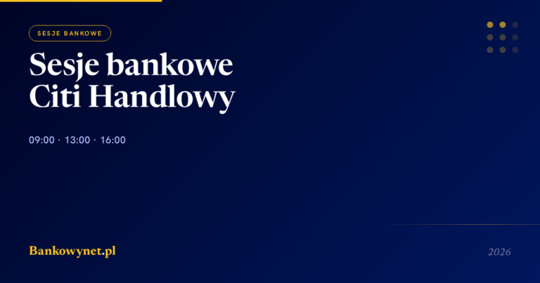 Sesje bankowe w Citi Handlowy 2026 — godziny ELIXIR, Express Elixir i BLIK