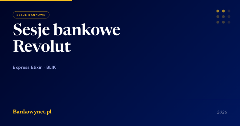 Sesje bankowe w Revolut 2026 — godziny ELIXIR, Express Elixir za 0 zł i BLIK